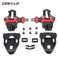165g only Costelo ultra light Road Pedals Carbon Ti Tianium road bicycle bike pedals with cleats 268r