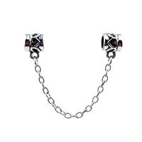 Cadera de seguridad de la cadena de seguridad de la joyería de mujeres 925 Silver Plate Lovely For Pan Diy Bracelet Charm Bead Estilo europeo PANZA007-62