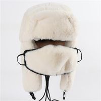Berets High Quality Ushanka 2022 Thermo Winter Faux Fur Hat ...