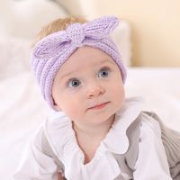 Baby Girls Solid Rabbit Ears Elastic Hair Bands Headbands Toddler Kids Headwear Headdress Beautiful HuiLin DWH306