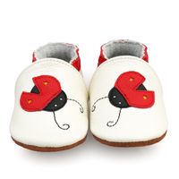 Zapatos para niños de First Walkers zapatos para niños zapatos de bebé de alta calidad de cuero de alta calidad de cuero de cuero suave dedo interior blanca mariquita unisex al por mayor y minorista
