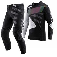 Motorcykelkläder 2022 Leat 5.5 Motocross Jersey and Pants MX Gear Set Combo Green Motor Cykelkläder utanför Road Racing Suit