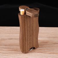 Contenedor de agujero de madera de nogal negro para tuber￭a de fumar caja de almacenamiento m￺ltiple con tuber￭a de bateador Digger One