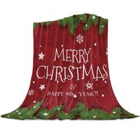 Blankets Christmas Pine Branches Snowflakes Throw Blanket Fo...