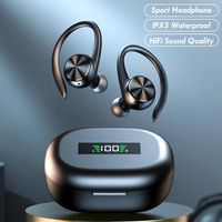 Spor Bluetooth Kablosuz Kulaklıklar Mikrofon IPX5 su geçirmez kulak kancaları Bluetooth kulaklıklar Hifi Stereo Müzik Akıllı Cep Telefonu İçin Kulaklıklar