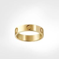 Titan stål guld silver kärlek cz diamantring för män kvinnor bröllop engagemang älskare smycken