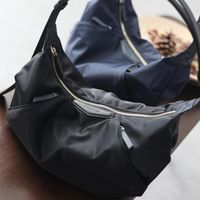 Evening Bags Lightweight Nylon Matching Genuine Leather Cros...