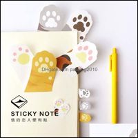 Notes Notepads Office School Supplies Business Industrial Wholesale- 6 Pcs Lot Meow Kawaii Cat Claw Sticky Adhesive Sticker Post Memo Pad
