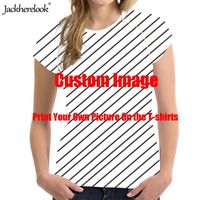 JackherelooK Custom Image Text Name Summer Women T Shirt Short Sleeve O neck Fashion Ladies Brand Clothes Tshirt for Girls 220616