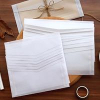 Envoltura de regalo 10 pcs/paquete sobres de papel transparente conjunto simple Vintage Sobre para invitación de boda Bendición de tarjetas de felicitación Regalos