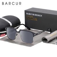 Солнцезащитные очки Barcur Original Man солнцезащитные очки из нержавеющей площади для мужчин.