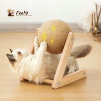 FEEKO CAT SCRATCHER BALL TOY for Cats Crackers تقدم مكشطة SISAL ROPE PAWS CLAW SHAPEREN