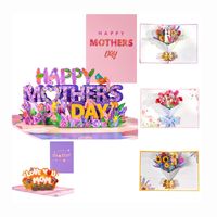 3d anneler günü kartları hediyeler çiçek buketi tebrik kartları anne karısı doğum günü sempati için çiçek w0