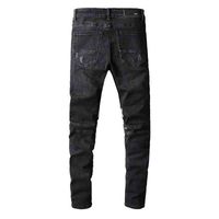 amirs jeans Fashon Desgner luxury Trend clothng Jeans Us Luxury Brand Casual Hp Hop Hgh Street Out and Worn Washed Splash Ink Color Pantng Slm Men's 482wupxz