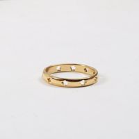Clusterringe Edelstahl Trendy ausgehöhlten Sterns Design Ring Gold Geschenk für Frauen Gothic Style Accessoires Frauen Mode All-Match-Schmuck Schmuck