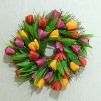 Decorative Flowers & Wreaths 35cm Spring Artificial Tulip Fr...