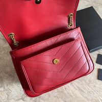 Lady 7A high-end customized quality chain shoulder bag medium sheep leather postman bag241Z