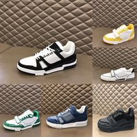 Designers Chaussures Classic Vintage Men Sneaker Calf en cuir en cuir baskets combo-extérieur Imprimer des baskets design tailles 36-45