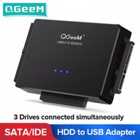QGeeM SATA to USB 3.0 IDE Adapter USB2.0 Sata Cable for 2.5 3.5 SATA IDE Hard Disk Drive Adapter USB C OTG HDD SSD USB Converter