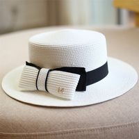 Summer Boater Beach feminino casual Panamá Lady Ribbon Classic Bowknot Sun Hat Hat Women Fes Travel 220613