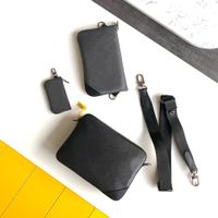 2022 bolsos para hombres trío de cuero bolsos mensajero diseñador de bolsos de hombro de lujo con embrague de billetera