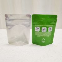 Wiederverschließbarer Plastik Einzelhandel Clear Clear Ciltfeste Verpackungstaschen Holographische transparente Standbeutel Geruchsschutz Mylar -Tasche für trockene Blumen Packung