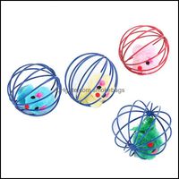 Cat Toys Supplies Pet Home Garden Delicate Funny Interactive Plush Toy Balls High Quality Material Light Spring Ball Throwing Cats Games D