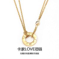 Kajia Love Titanium Collar de acero Fashion Net Red Clavicle Chain Jewelry