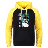 Herren Hoodies Sweatshirts Midoriya Izuku Deku meine Helden Akademie gedruckt Mode Outdoor Männer hochwertige lässige Raglan Hoodie Tops Oversize