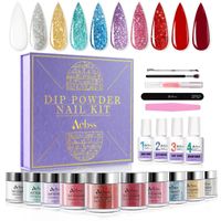 Nail Art Kits Aubss Dip Powder Kit Gel Polish Set 10 Colors ...