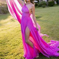 Party Dresses Promworld Fuchsia One Shoulder A- Line Prom 202...