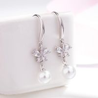 Stud hochwertiger Strass -Runde Perle Ohrringe Luxus großer Schmuck Brincos Orecchini Party Hochzeitsohrring für Frauen