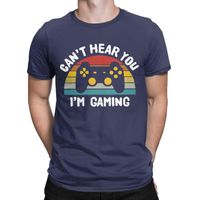 Herren-T-Shirts können Sie nicht hören. Ich spiele Männer Shirt Gamer Gamer Neuheit T-Shirt Kurzarm Crewneck T-Shirt Pure Cotton Summer CL