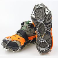19/23 Teeth Climbing Crampons Ice Snow Shoes Boots Traction Cleats Stainless Steel Anti-Slip Grips Walking Hiking Accessories 220401