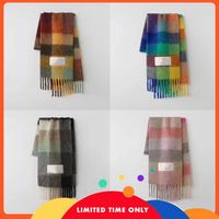 2021 Women Scarves Brand Cashmere Winter Ac Scarfs Designer Blanket Scarve Womens Type Colour Chequered Tassel Imitated Multicolor182ra