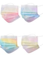 Regenbogen-Mesh-Einweg-Vlies-Maske Sommer Sonnenschutzmaske staubdichte und antibakterielle Gradientengesicht GWB14807