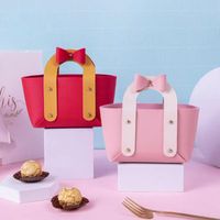 Gift Wrap Sweet Wedding Favor Packaging Bags Candy Box Leather For Guest Baby Shower Party HandbagGift