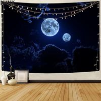 Tapeçarias nknk marca noturno tapeçaria tapetes de parede de lua em nuvem tapestrys cenário decoração de decoração de alta qualidade moda engraçada
