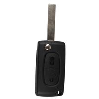 2 botones Clave plegable llave remota Casa de llave de llave para Peugeot 207 307 307S 308 407 607 Alarma de presión de neumático Estilo de automóvil206c