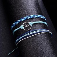 Charm Bracelets Gifts Blue Cord Woven Braided Bracelet& B...