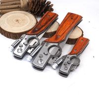 AK47 Gun Knife Army Folding Pocket Knife Outdoor Tactical Camping Knife EDC Tool Survival Knives With LED light 440 Blade Wood Han308b