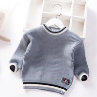 Outono inverno 2021 meninos suéter infantil roupas de malha para crianças pulôver jumper criança listrada listrada estilo americano boy289s
