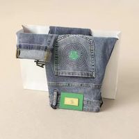 جينز للرجال مصمم أزياء الاتجاه الأعمال النحيف سراويل سراويل جينز متعددة الاستخدامات عرضية