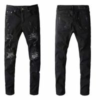 2022 jeans de jeans de hip hop estilo designer de luxo jeans calça angustiada rasgada slim fit motocicleta motociclista skinny jeans homens