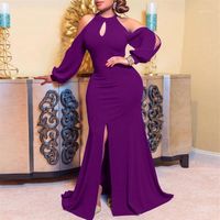 Casual Dresses Woman XXXL Plus Size Summer WOMEN'S Dress Banquet Evening Gown Waist Halter Sexy Luxury Fashion White Purple B231e
