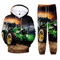 Men' s Hoodies & Sweatshirts Tractor Pattern Car Hip Hop...