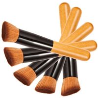 Small flat details foundation brush Universal makeup brushes make up brush Oblique head brush wood handle288e