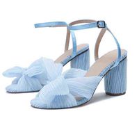BLXQPYT Sandals Women 2022 Designer Bar-Bow-Bow-knot Heels Open Open Toe Bress بالإضافة إلى حجم 31-48 حفل زفاف 283-1 G220525