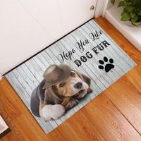 Alfombras Clooclpet Dog Beagles Decoración de felpudo 3D ABSERBENTE ABSERBENTO DEL ALMENTAL DEL ALIMENTO DEL CONDUCCIÓN