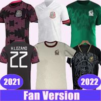 2022 Seleção nacional do México Chicharito Mens camisas de futebol H. Lozano A. Guardado Home Away R. Jimenez Futebol camisas de futebol uniformes de manga curta